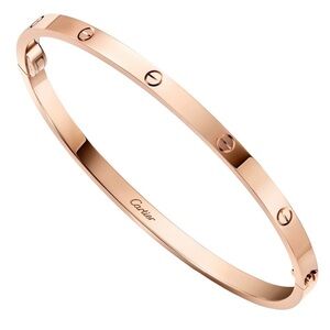 Cartier Love Bracelet Small Model18K Rose Gold With Functional Screw and Hinge
